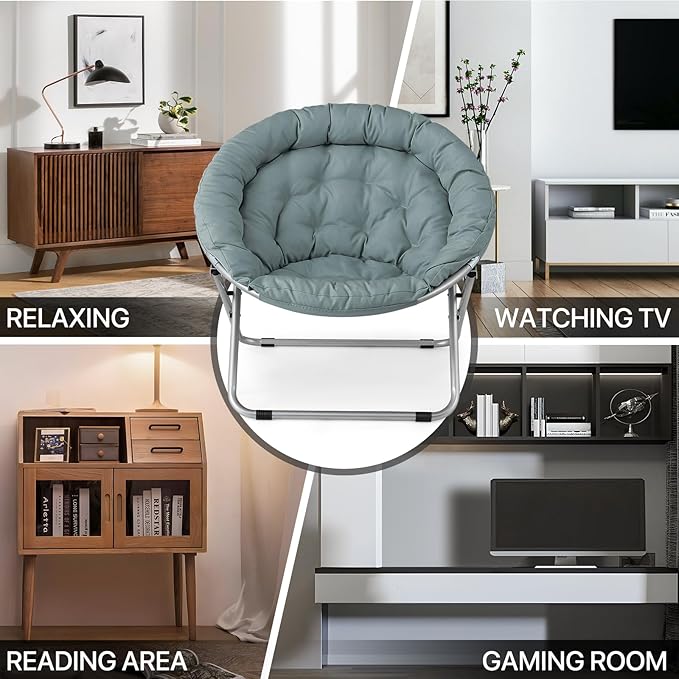 MoNiBloom Round Folding Saucer Chair - Image 9