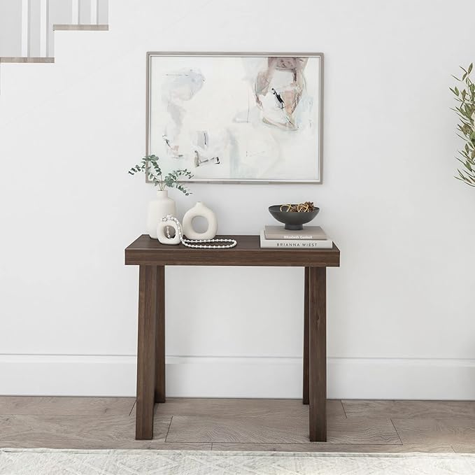 Plank+Beam Solid Wood Console Table, 36 Inch, Sofa Table, Narrow Entryway Table - Image 3