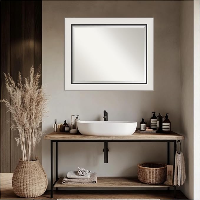 Amanti Art Silver Bathroom Mirror - Image 7
