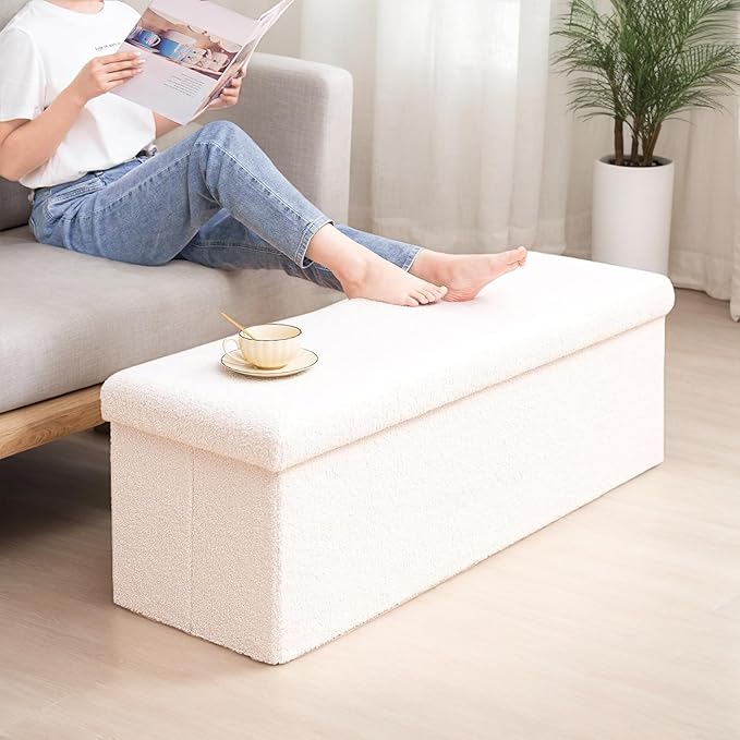 43 Inches Storage Ottoman Bench - Image 2