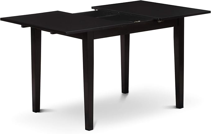 East West Furniture NOPF3-BLK-C 3 Piece Dining Room Table Set Contains a - Image 7