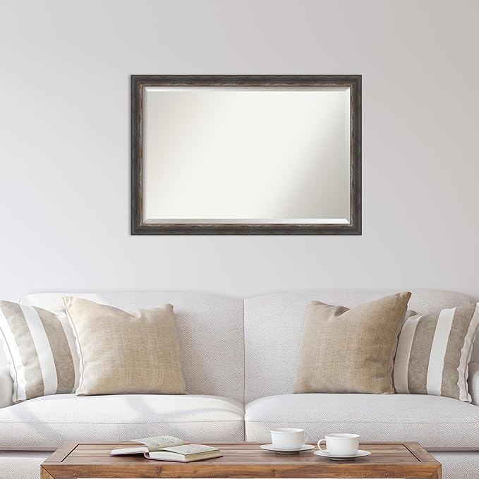 Amanti Art Brown Wall Mirror 28x40 Bark Rustic Char Narrow Rectangle Bathroom - Image 5