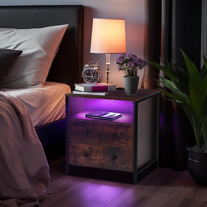 27 Inch Wide Night Stand, Large Wood Night Stand - Image 2