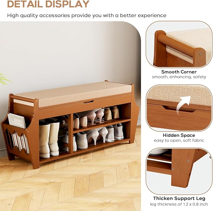 47.2in Shoe Bench Entryway - Image 4