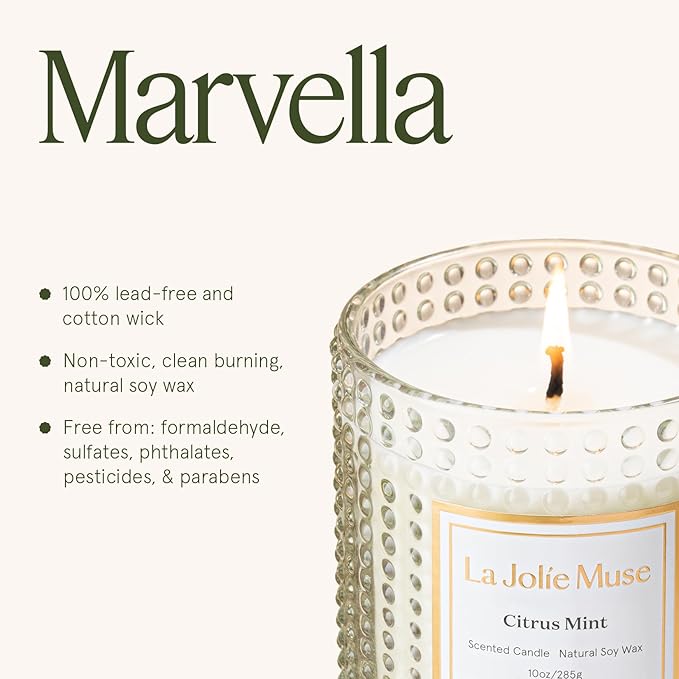 LA JOLIE MUSE Citrus Mint Candle, Summer Candles - Image 6