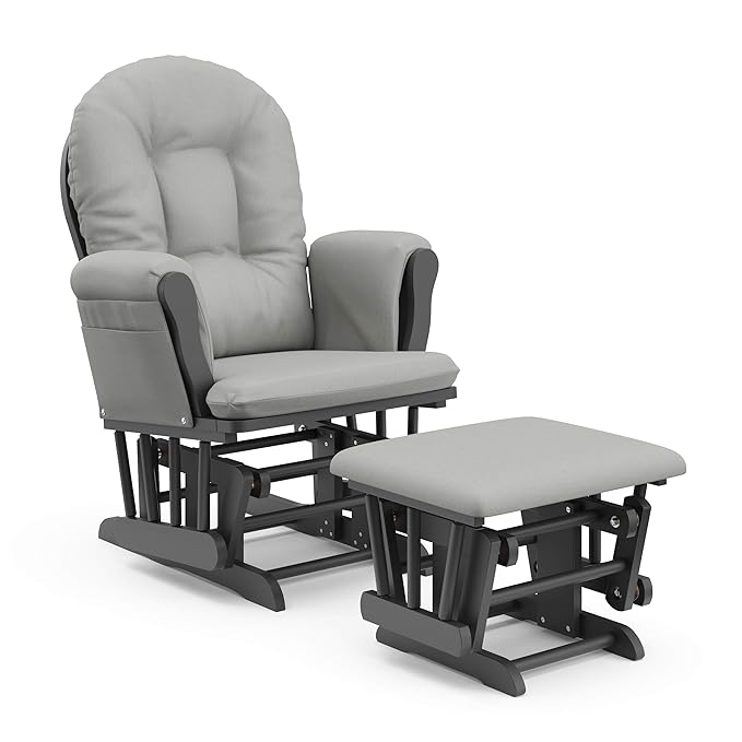 Storkcraft Premium Hoop Glider & Ottoman — GREENGUARD Gold Certified Nursery by Storkcraft
