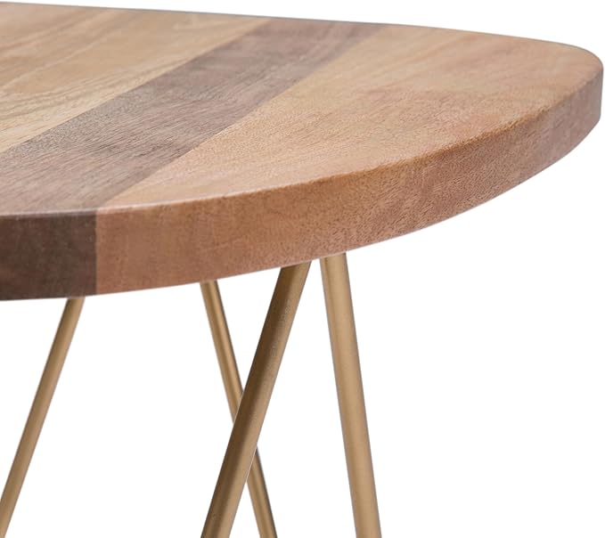 SIMPLIHOME Patrice Modern 18 inch Wide Metal and Wood Accent Side Table in - Image 5