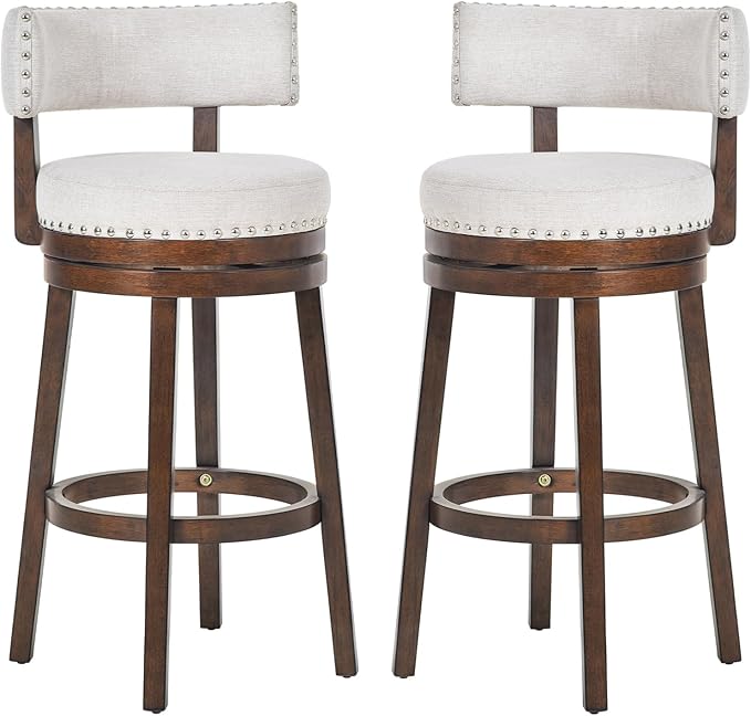 COLAMY Swivel Bar Stools Set of 2, 30 Inch Swivel Bar Height Bar Stools - Image 9