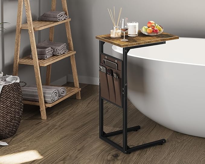 Vagusicc C Shaped End Table, Small Side Table - Image 2