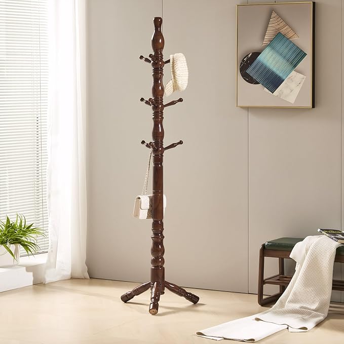Coat Rack, Natural Wood Coat Racks - Image 2