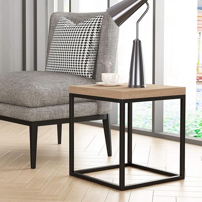CENSI 18-Inch Natural Oak Accent End Table/Side Table - Image 3
