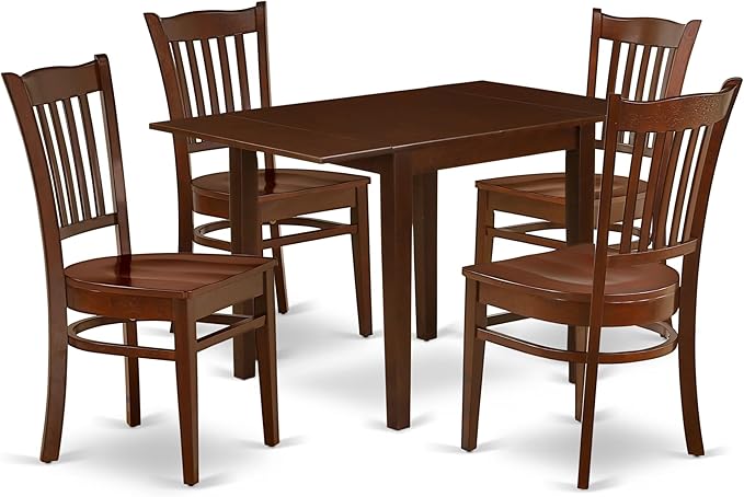 East West Furniture NDGR5-MAH-W 5 Piece Kitchen Table Set by EastWestFurniture