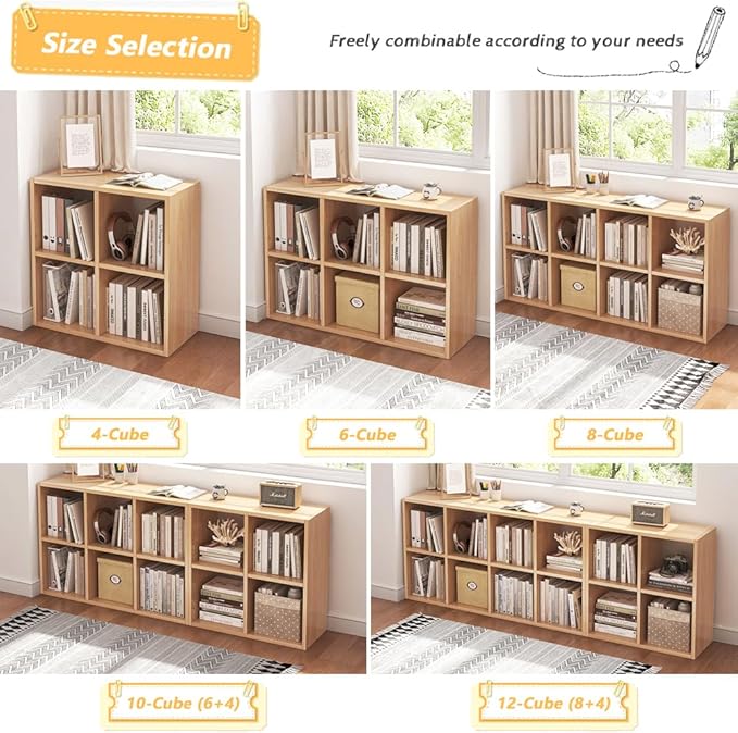 6 Cube Organizer Bookcase - Image 6