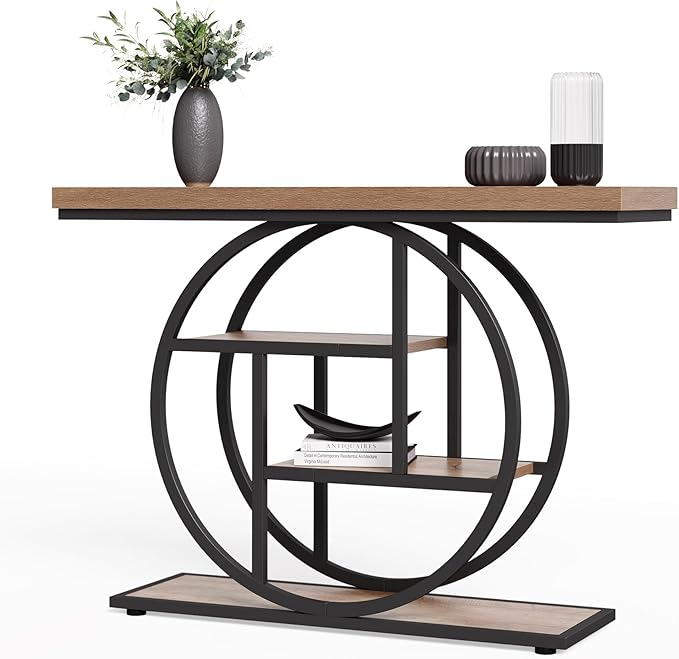 LITTLE TREE Console Table, 4-Tier Entryway Table Behind Couch Table, 41.3-Inch - Image 8