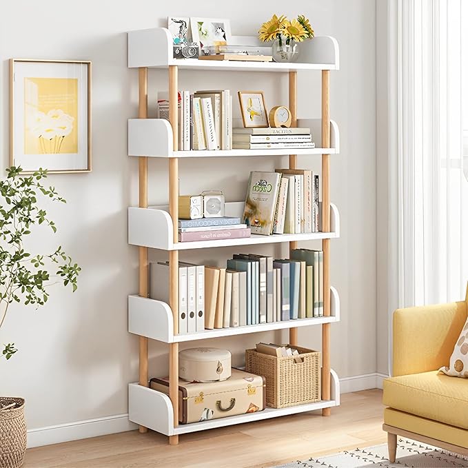 5-Tier Wooden Open Bookcase by OSCHF