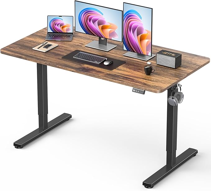 Electric Standing Desk, Large Height Adjustable Stand up Desk, 48 x 24 Inches by XyndyxErgonomicDesign