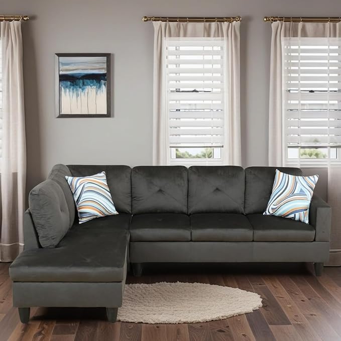 L-Shaped Sectional Sofa, Modern Sectional Couches Home Sofas - Image 4