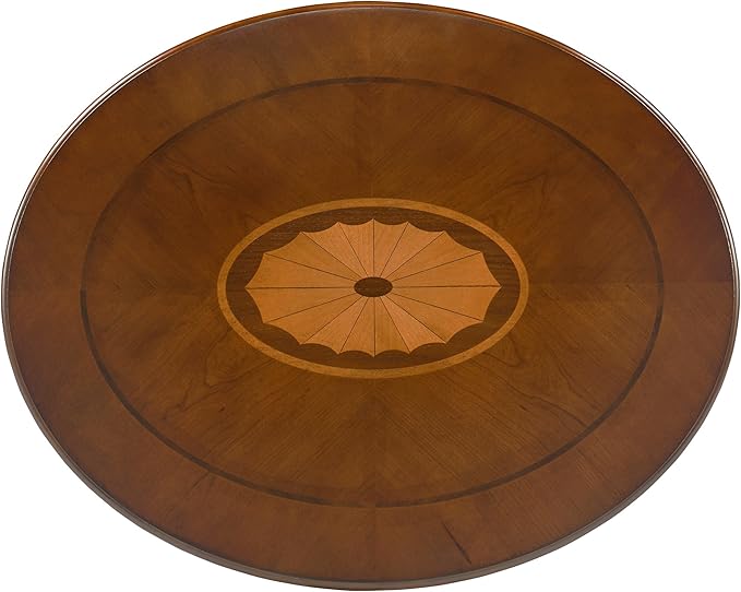 LEEMTORIG Oval Round End Table, 2-Tier Solid Wood End Table Side Table - Image 5