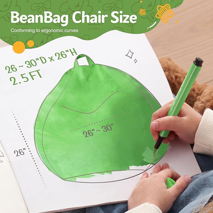 Homguava 2FT Bean Bag Chair: 2' Bean Bags - Image 2