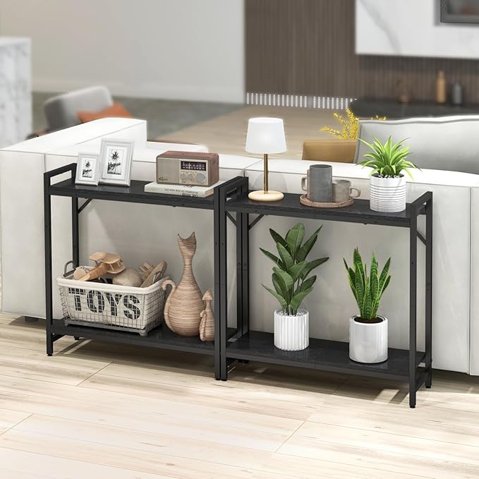 Narrow Console Table, 2 Tier Small Entryway Table, Sofa Table - Image 6