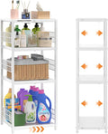 4 Tier Expandable Slim Storage Shelf, Metal Shelving Unit by DAOUTIME