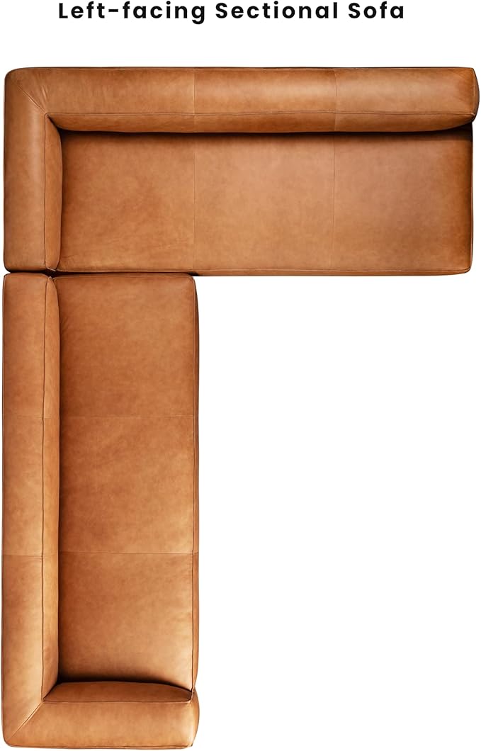 POLY & BARK Piazza Reversible Corner Sectional 125" Sofa in Bourbon Tan - Image 8