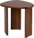 Kate and Laurel Tortola Modern Irregular Round Side Table, Walnut Brown by KateandLaurel