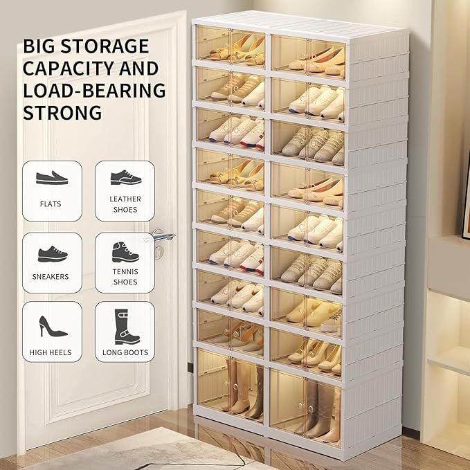 Foldable 9-Tier Shoe Rack Organizer - Image 5
