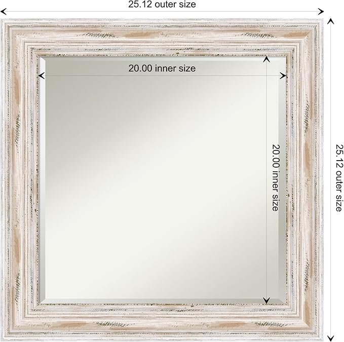 Amanti Art White Bathroom Mirror - Image 4