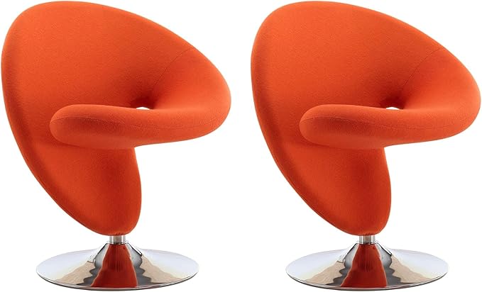 Manhattan Comfort Curl Swivel Accent Chair Set of 1 - Image 8