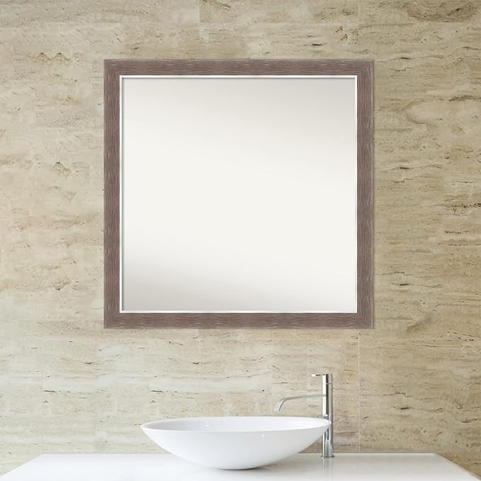 Amanti Art Brown Bathroom Mirror - Image 6