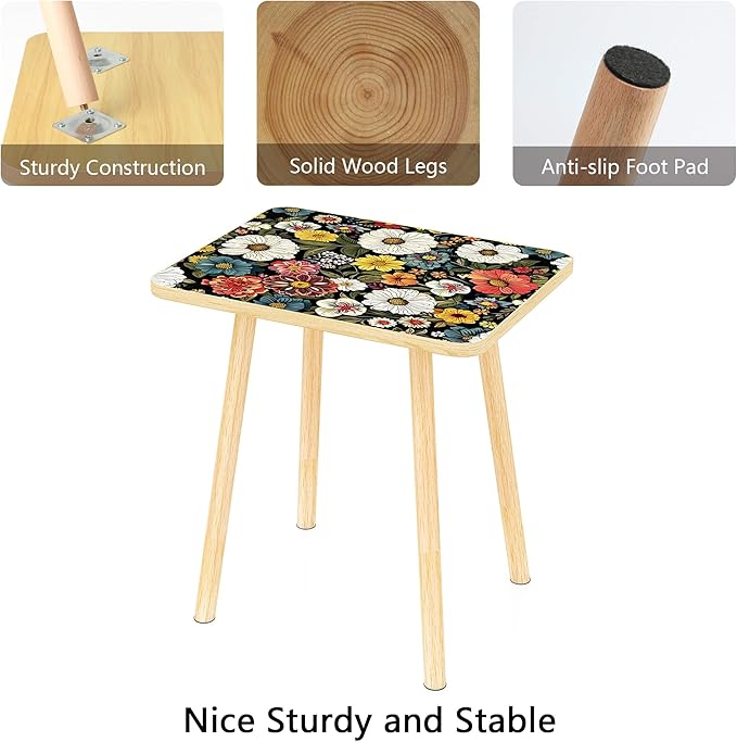 Mandala Small Rectangle End Table, Side Table - Image 7