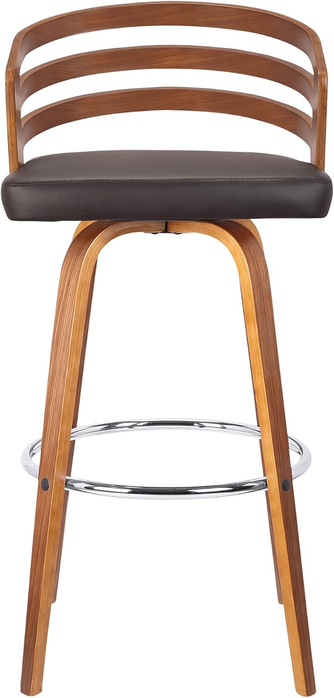 Armen Living Jayden Mid Century Modern Swivel Bar Stool - Image 10