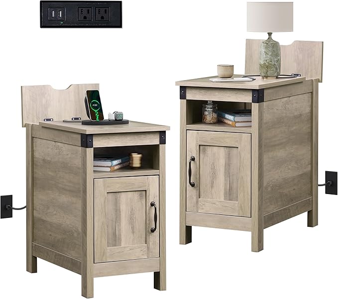 WLIVE Farmhouse End Table Set of 2 by WLIVE