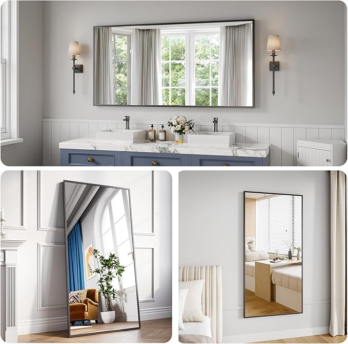 Koonmi Bathroom Mirror 30x60 Bathroom Wall-Mounted Mirrors, Modern Vanity Mirror - Image 3