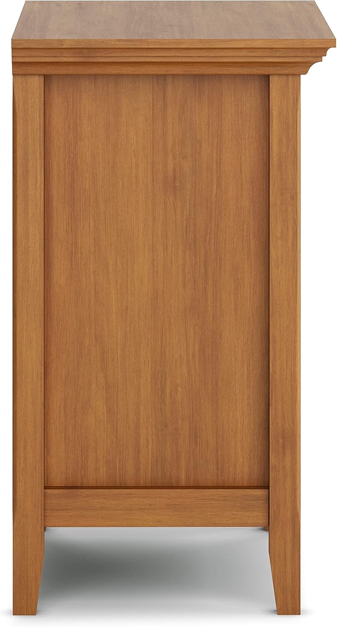 SIMPLIHOME Amherst SOLID WOOD 24 Inch Wide Traditional Bedside Nightstand Table - Image 7
