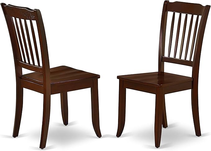 East West Furniture ESDA3-MAH-W 3 Piece Modern Dining Table Set Contains a - Image 4