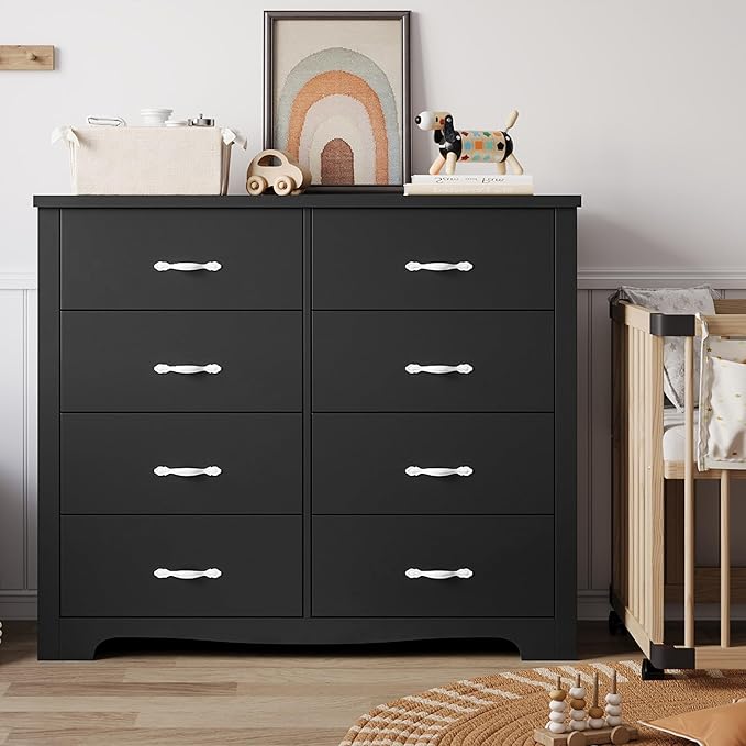LINSY HOME 8 Drawers Dresser for Bedroom, Living Room - Image 4