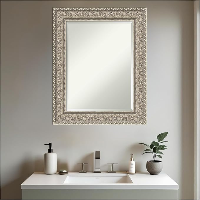 Amanti Art Silver Bathroom Mirror - Image 4