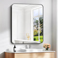 30" x 36"Bathroom Mirror, Matte Black Wall Mirror by DESBING