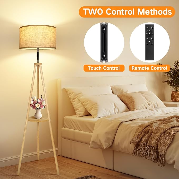 OUTON Wood Tripod Floor Lamp - Image 4