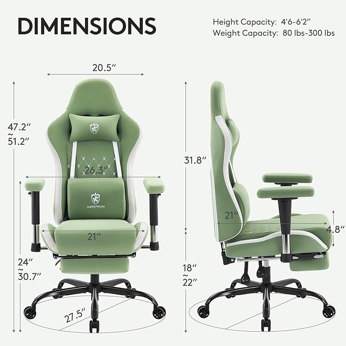 Gaming Chair Breathable Fabric, Computer Office Chair - Image 3