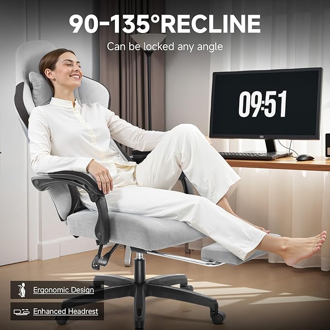 GTPLAYER Office Chair, Gaming Computer Desk Fabric Chair - Image 8