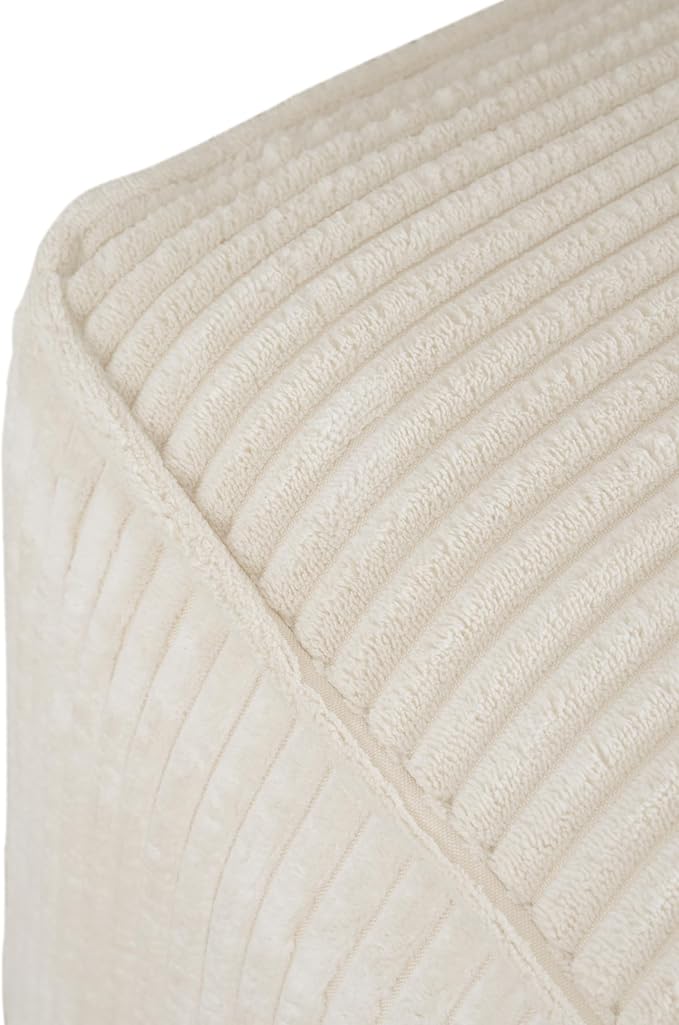 Christopher Knight Home Isa Square Ottoman Footstool, Corduroy Pouf Poufee - Image 7