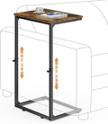 Vagusicc C Shaped End Table for Couch, 33.2'' Tall C Table Adjustable Height by Vagusicc