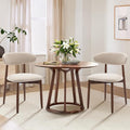 COLAMY Wooden Dining Chairs Set of 2, Modern Fabric Upholstered Kitchen Side by COLAMYINC