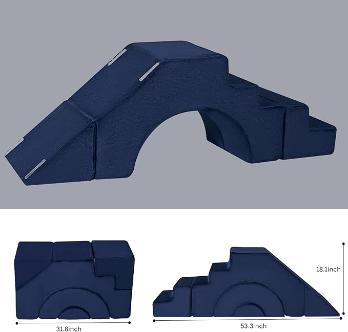 MeMoreCool Foam Climbing Toddler Couch, Modular Kids Sofa - Image 3