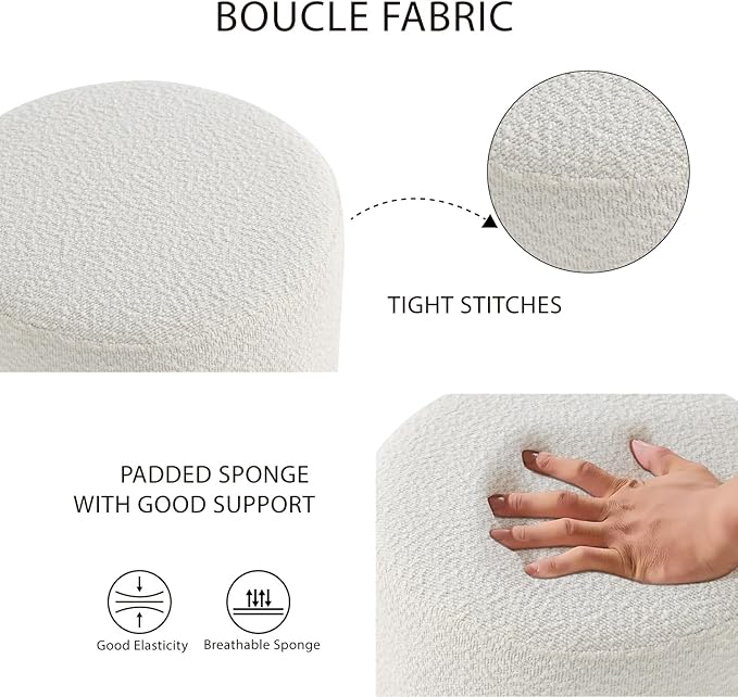 Get Set Style Modern Round Ottoman - Image 4