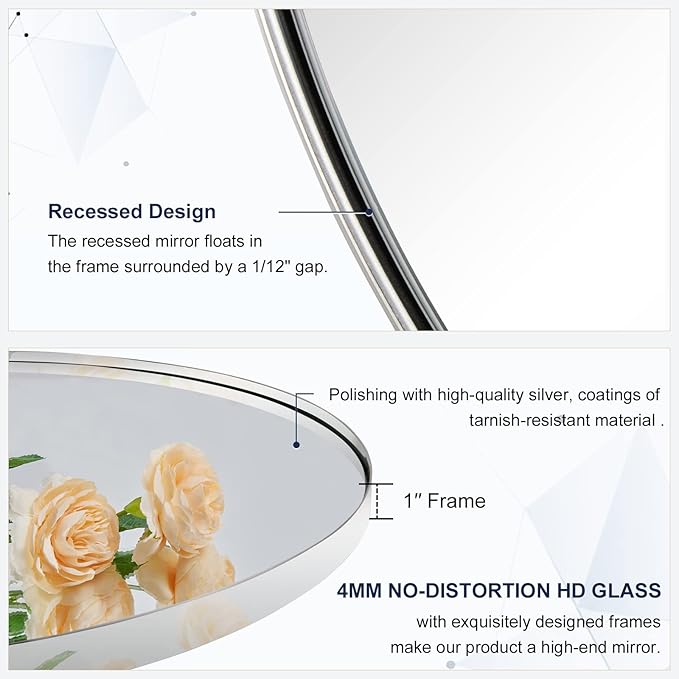 ANDY STAR Rustproof Chrome Oval Mirror - Image 7