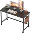 Rolling Computer Desk with Wheels, Gaming Desk by MERICONIA